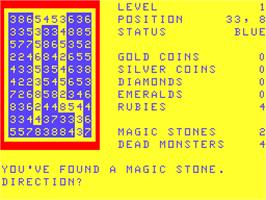 In game image of Demon Dungeon on the Acorn Atom.