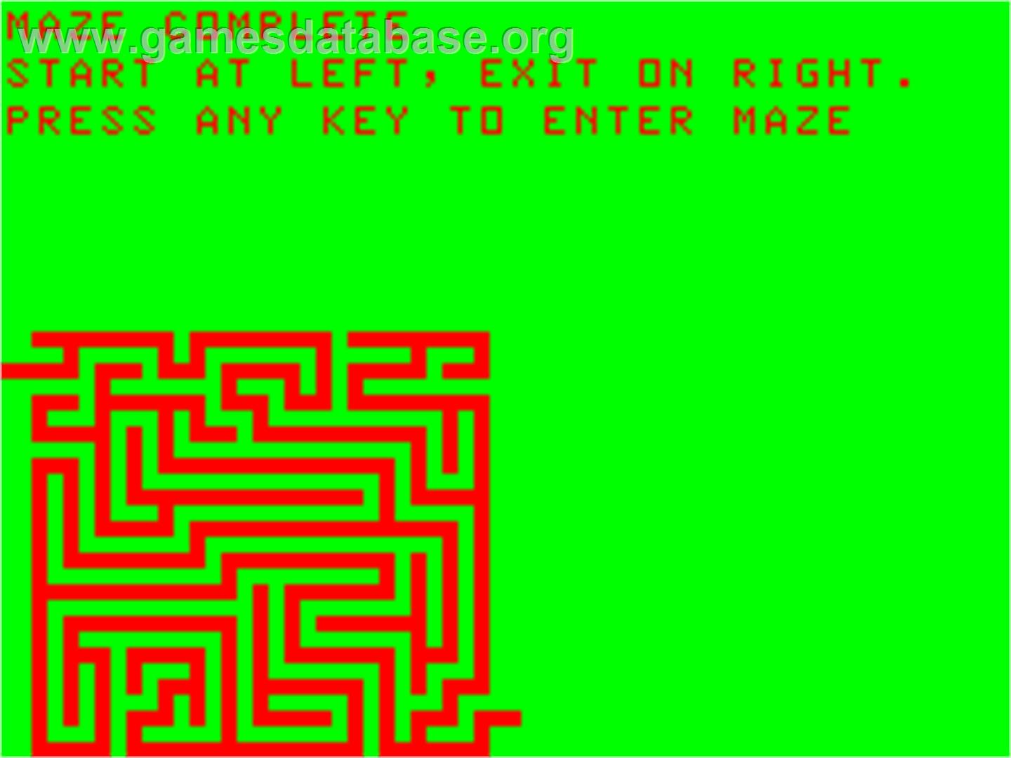 3D Maze - Acorn Atom - Artwork - In Game