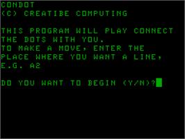 Title screen of Condot on the Acorn Atom.