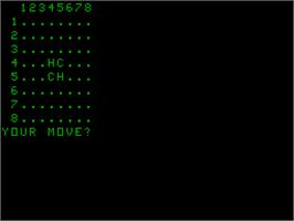 Title screen of Reversi on the Acorn Atom.