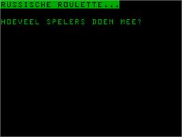 Title screen of Russische Roulette on the Acorn Atom.