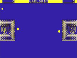 Title screen of Warlords on the Acorn Atom.
