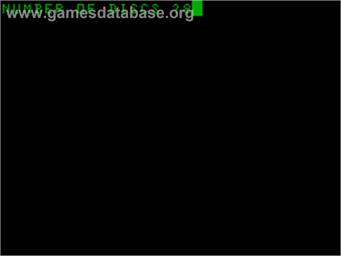 Towers of Hanoi - Acorn Atom - Artwork - Title Screen