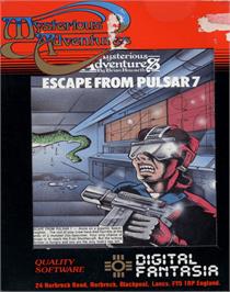 Box cover for Escape from Pulsar 7 on the Acorn BBC Micro.