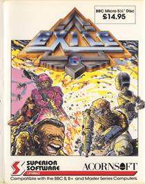 Box cover for Exile on the Acorn BBC Micro.