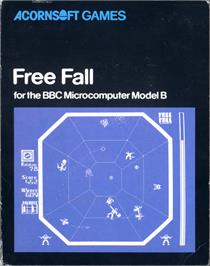 Box cover for Free Fall on the Acorn BBC Micro.