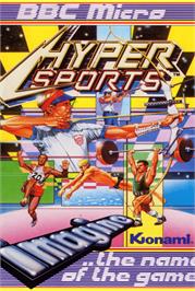 Box cover for Hyper Sports on the Acorn BBC Micro.