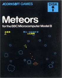 Box cover for Meteors on the Acorn BBC Micro.
