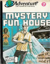 Box cover for Mystery Fun House on the Acorn BBC Micro.