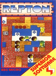 Box cover for Repton on the Acorn BBC Micro.