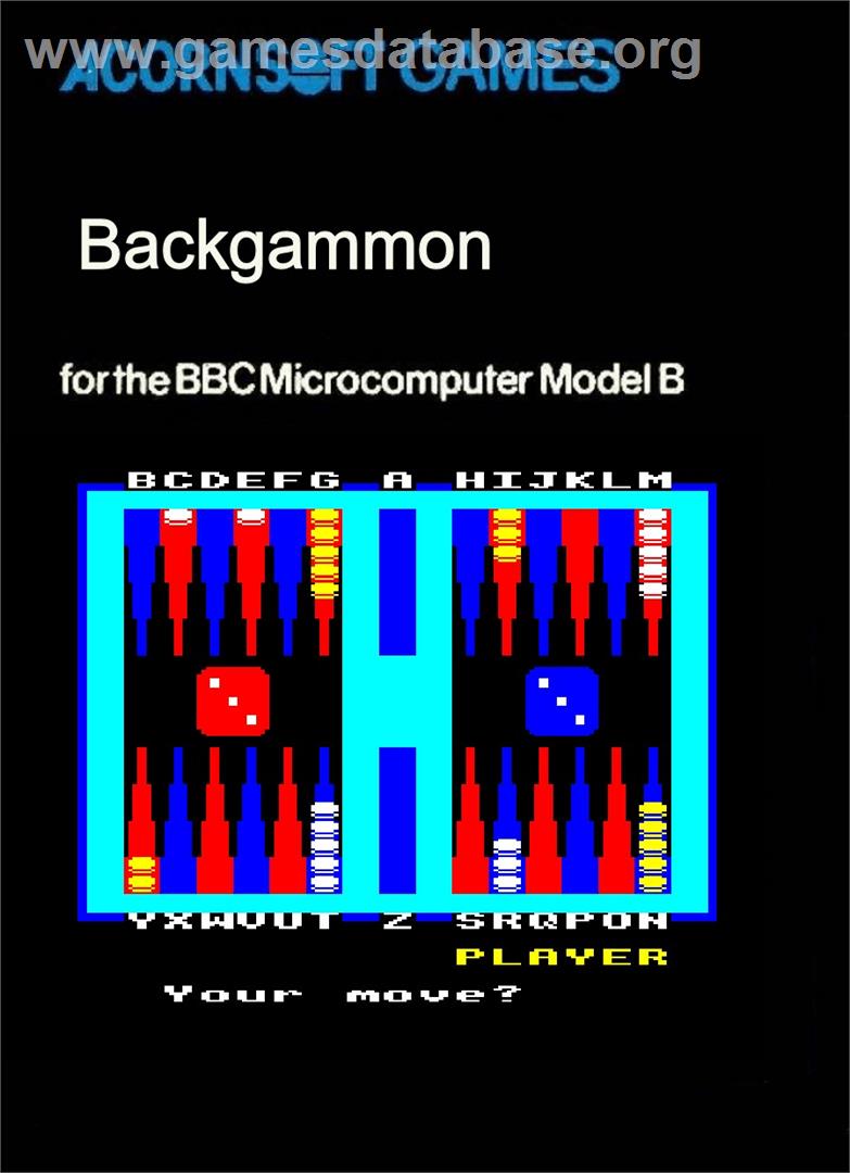 Backgammon - Acorn BBC Micro - Artwork - Box