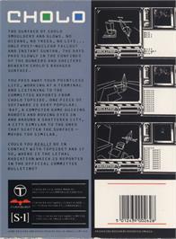 Box back cover for Cholo on the Acorn BBC Micro.