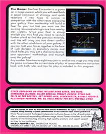 Box back cover for Starfleet Encounter on the Acorn BBC Micro.