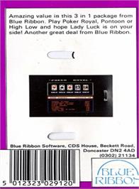Box back cover for Video Card Arcade on the Acorn BBC Micro.