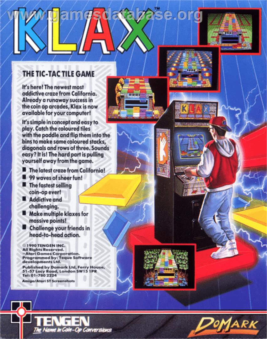 Klax - Acorn BBC Micro - Artwork - Box Back
