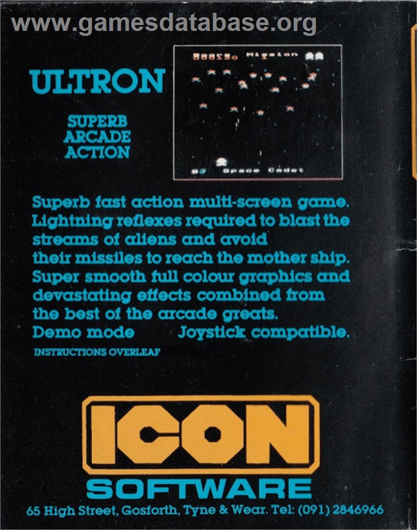 Ultron (Viper) - Acorn BBC Micro - Artwork - Box Back