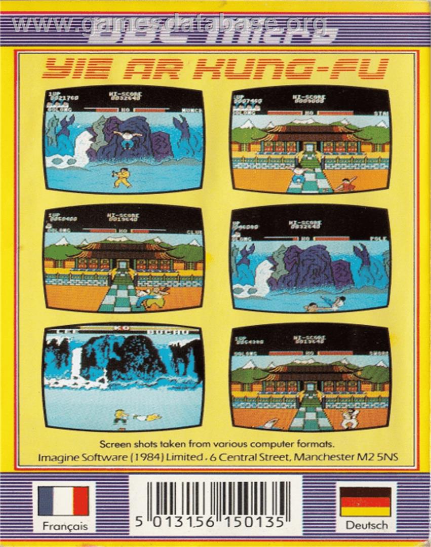 Yie Ar Kung-Fu - Acorn BBC Micro - Artwork - Box Back