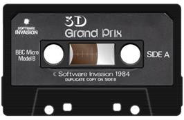 Cartridge artwork for 3d Grand Prix on the Acorn BBC Micro.