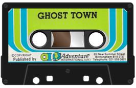 Cartridge artwork for Ghost Town on the Acorn BBC Micro.