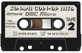 Cartridge artwork for Hyper Sports on the Acorn BBC Micro.