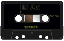 Cartridge artwork for Klax on the Acorn BBC Micro.