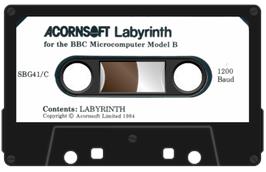 Cartridge artwork for Labyrinth on the Acorn BBC Micro.