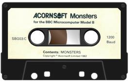 Cartridge artwork for Monsters on the Acorn BBC Micro.