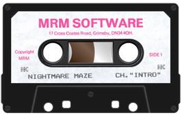 Cartridge artwork for Nightmare Maze on the Acorn BBC Micro.