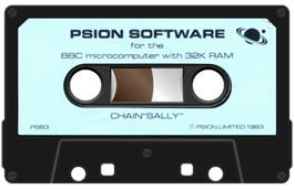 Cartridge artwork for Saloon Sally on the Acorn BBC Micro.