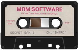 Cartridge artwork for Secret Sam 1 on the Acorn BBC Micro.