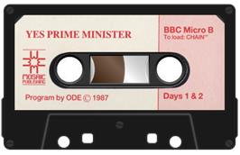 Cartridge artwork for Yes Prime Minister on the Acorn BBC Micro.