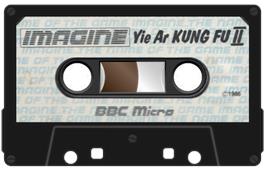 Cartridge artwork for Yie Ar Kung-Fu 2 on the Acorn BBC Micro.