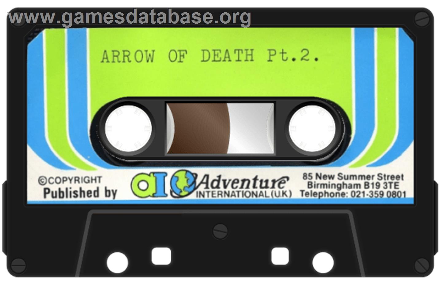 Arrow of Death - Part II - Acorn BBC Micro - Artwork - Cartridge