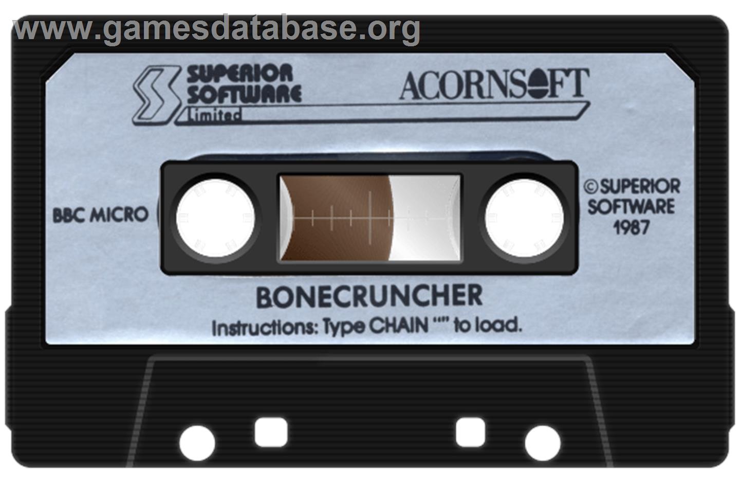 BoneCruncher - Acorn BBC Micro - Artwork - Cartridge