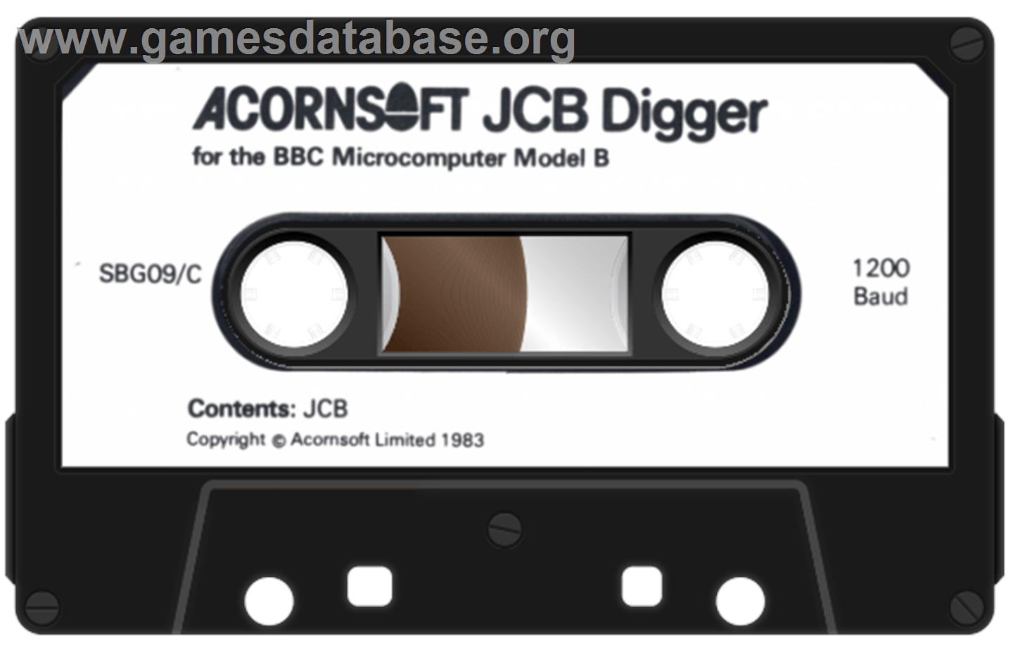 JCB Digger - Acorn BBC Micro - Artwork - Cartridge