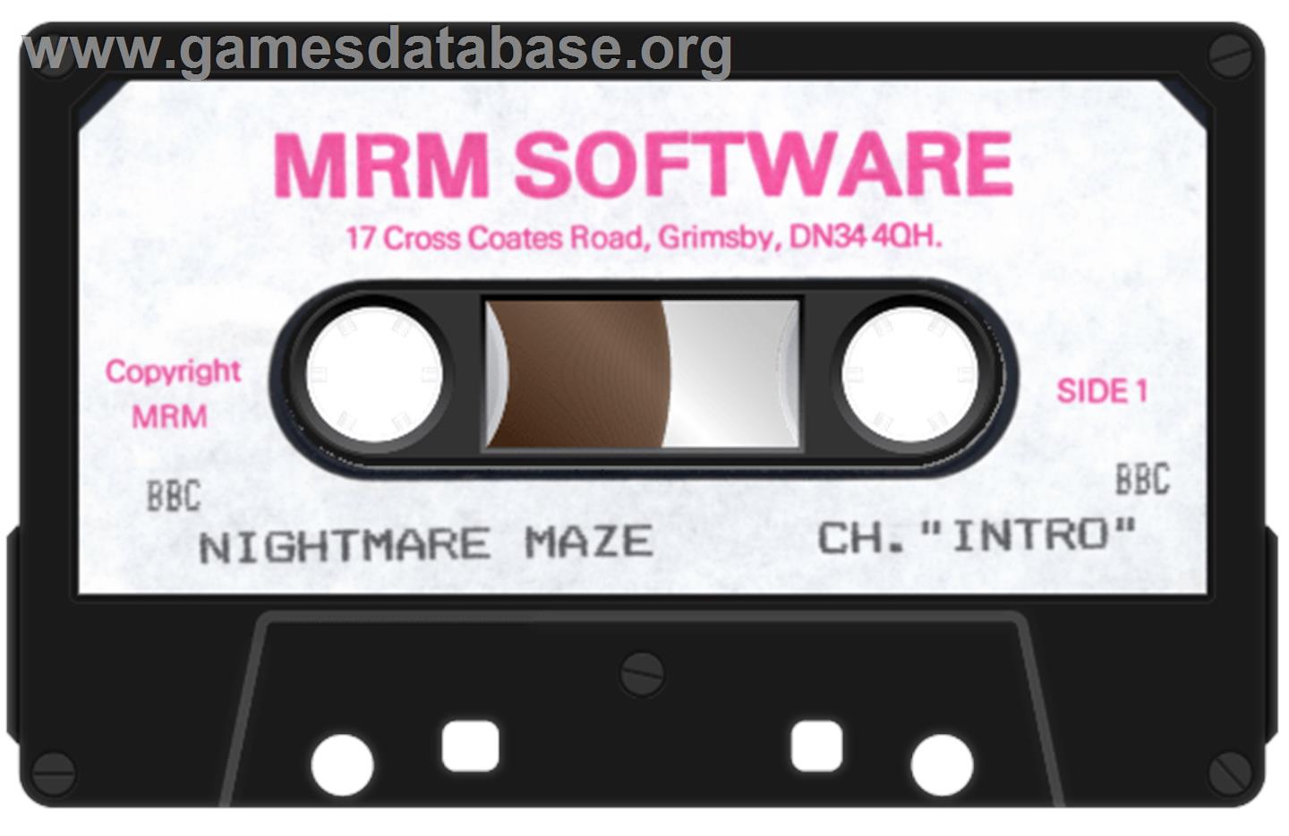 Nightmare Maze - Acorn BBC Micro - Artwork - Cartridge