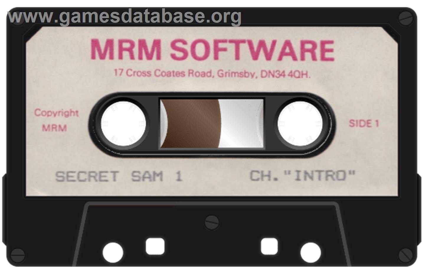 Secret Sam 1 - Acorn BBC Micro - Artwork - Cartridge