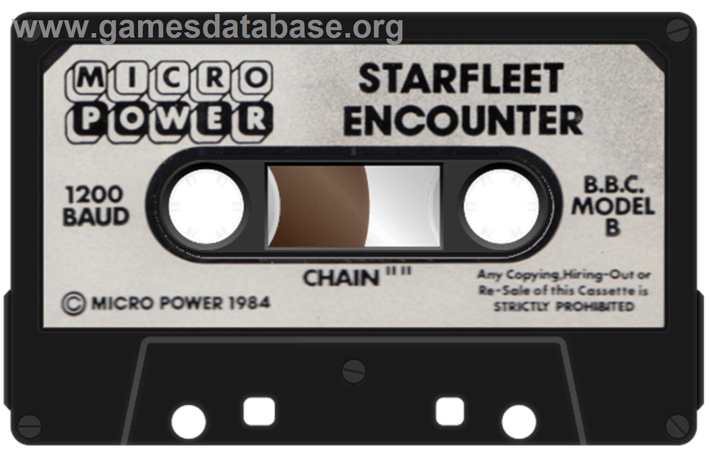 Starfleet Encounter - Acorn BBC Micro - Artwork - Cartridge