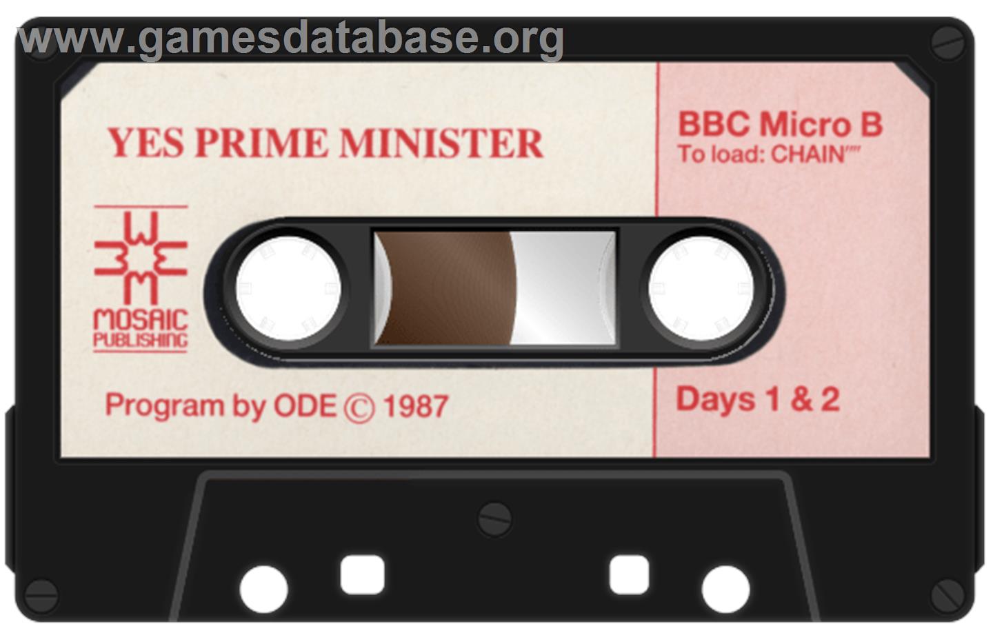 Yes Prime Minister - Acorn BBC Micro - Artwork - Cartridge