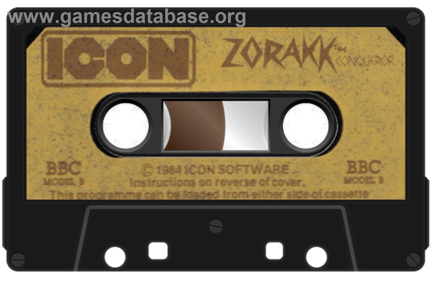 Zorakk The Conqueror - Acorn BBC Micro - Artwork - Cartridge