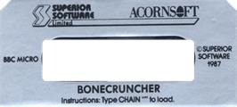 Top of cartridge artwork for BoneCruncher on the Acorn BBC Micro.