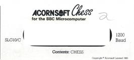 Top of cartridge artwork for Chess (Micro Power) on the Acorn BBC Micro.