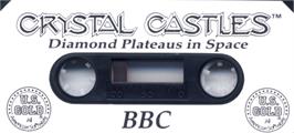 Top of cartridge artwork for Crystal Castles on the Acorn BBC Micro.