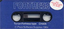 Top of cartridge artwork for Fortress on the Acorn BBC Micro.
