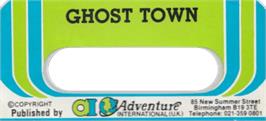Top of cartridge artwork for Ghost Town on the Acorn BBC Micro.