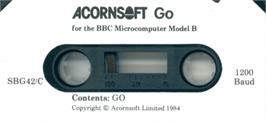 Top of cartridge artwork for Go on the Acorn BBC Micro.