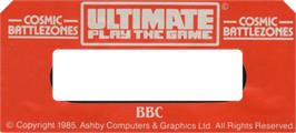 Top of cartridge artwork for Lunar Jetman on the Acorn BBC Micro.