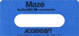 Top of cartridge artwork for Maze on the Acorn BBC Micro.