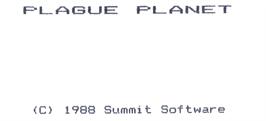 Top of cartridge artwork for Plague Planet on the Acorn BBC Micro.