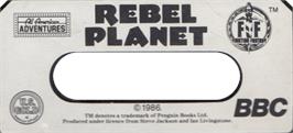 Top of cartridge artwork for Rebel Planet on the Acorn BBC Micro.